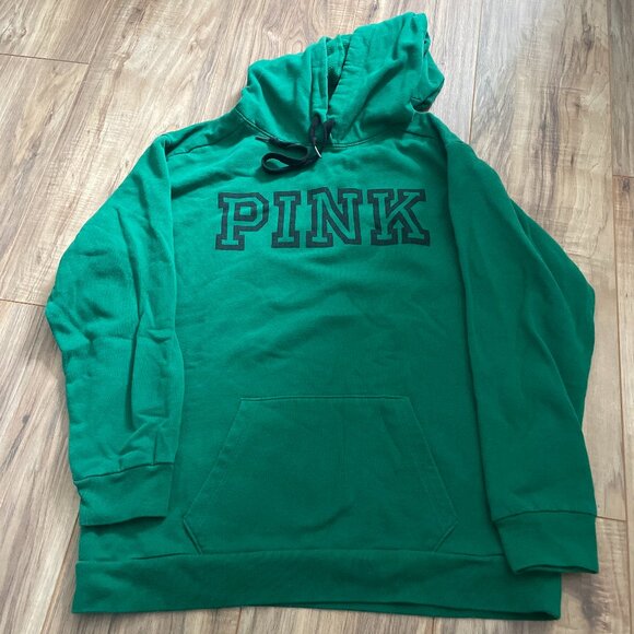 PINK Tops - PINK green hoodie medium